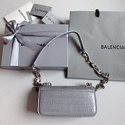 Balenciaga Gossip XS Croc-Effect Gray Leather 19x5.5x10 cm - 5