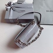 Balenciaga Gossip XS Croc-Effect Gray Leather 19x5.5x10 cm - 3