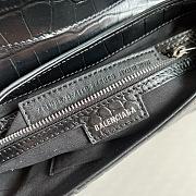 Balenciaga Lindsay Small Black Crocodile Embossed Leather 29x13x4.8 cm - 6