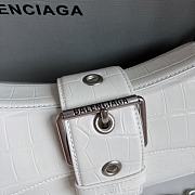 Balenciaga Lindsay Small White Crocodile Embossed Leather 29x13x4.8 cm - 5
