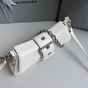 Balenciaga Lindsay Small White Crocodile Embossed Leather 29x13x4.8 cm - 2