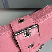 Balenciaga Lindsay Small Pink Crocodile Embossed Leather 29x13x4.8 cm - 6