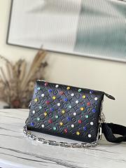 LV Coussin PM Black Lambskin Sparkling Crystals M22429 26x20x12 cm  - 1