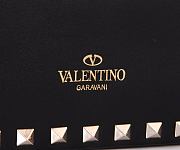 Valentino Small Rockstud Black Grainy Calfskin Crossbody Bag 26x18x8 cm - 4