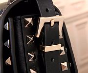Valentino Small Rockstud Black Grainy Calfskin Crossbody Bag 26x18x8 cm - 3