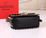 Valentino Mini Rockstud Black Grainy Calfskin Crossbody Bag 18x12x8 cm - 4