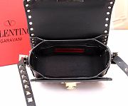 Valentino Mini Rockstud Black Grainy Calfskin Crossbody Bag 18x12x8 cm - 3
