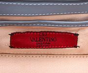 Valentino Mini Rockstud Light Blue Grainy Calfskin Crossbody Bag 18x12x8 cm - 2
