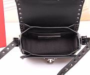 Valentino Mini Rockstud Full Black Grainy Calfskin Crossbody Bag 18x12x8 cm - 4