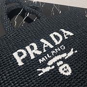 Pradad Raffia Tote Bag Black Straw/Wicker 1BG392 size 40x34x15 cm - 4