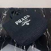 Pradad Raffia Tote Bag Black Straw/Wicker 1BG392 size 40x34x15 cm - 5