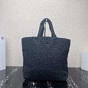 Pradad Raffia Tote Bag Black Straw/Wicker 1BG392 size 40x34x15 cm - 2