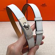 Kelly 18 Belt White Epsom Leather - 3
