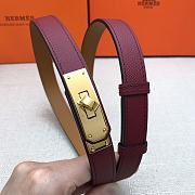 Kelly 18 Belt Burgundy Epsom Leather - 5