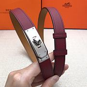 Kelly 18 Belt Burgundy Epsom Leather - 4