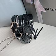 Balenciaga Le Cagole Heart Black Leather Bag 16x4x13cm - 5