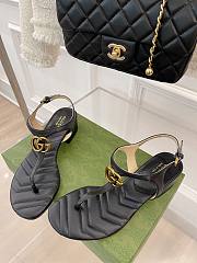 Gucci Double G Sandal Black - 2
