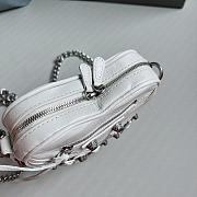Balenciaga Le Cagole Heart White Leather Bag 16x4x13cm - 5