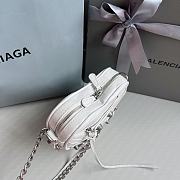 Balenciaga Le Cagole Heart White Leather Bag 16x4x13cm - 3