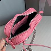 Balenciaga Le Cagole Heart Pink Leather Bag 16x4x13cm - 6