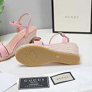 Gucci Women's Leather Platform Espadrille Pink - 6
