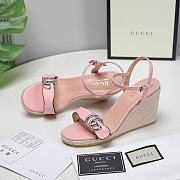 Gucci Women's Leather Platform Espadrille Pink - 4
