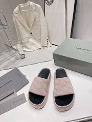 Balenciaga Platform Slide Sandal Light Pink - 1