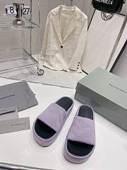 Balenciaga Platform Slide Sandal Light Purple - 1