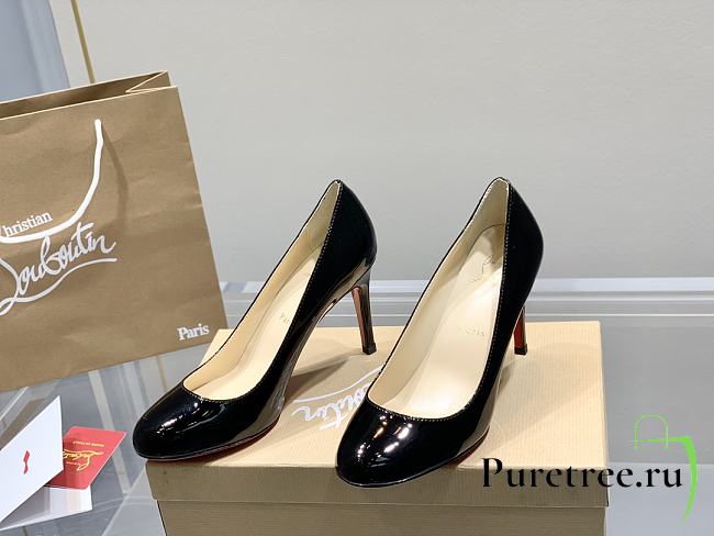 Christian Louboutin Dolly Pump Black Patent Calf Leather 85mm - 1