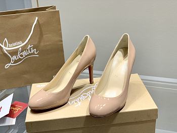 Christian Louboutin Dolly Pump Nude Patent Calf Leather 85mm