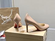 Christian Louboutin Dolly Pump Nude Patent Calf Leather 85mm - 4