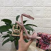 Dolce & Gabbana Pink Smooth Leather Sandals with 10.5cm heel - 3
