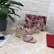 Dolce & Gabbana Pink Smooth Leather Sandals with 10.5cm heel - 5