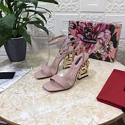 Dolce & Gabbana Pink Smooth Leather Sandals with 10.5cm heel - 6