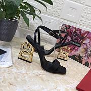Dolce & Gabbana Black Smooth Leather Sandals with 10.5cm heel - 2