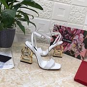 Dolce & Gabbana White Smooth Leather Sandals with 10.5cm heel - 3