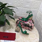 Dolce & Gabbana Green Smooth Leather Sandals with 10.5cm heel - 3