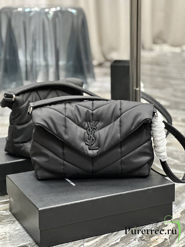 YSL Loulou Puffer Messenger Bag In Econyl Regenerated Nylon 34x27x12 cm - 1