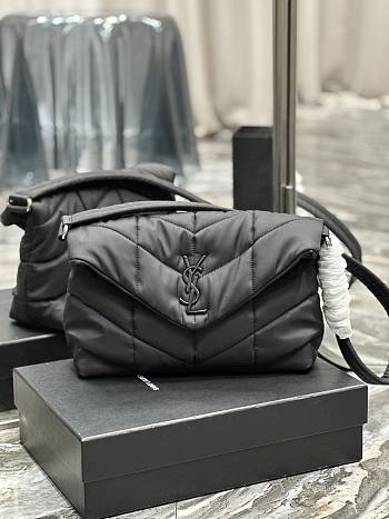 YSL Loulou Puffer Messenger Bag In Econyl Regenerated Nylon 34x27x12 cm