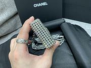 Chanel Silver-tone Metal And Strass Crystal Flap Bag - 6