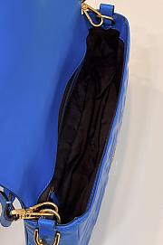 Fendi Baguette Royal Blue Nappa Leather Bag size 26.5x15x5 cm - 6