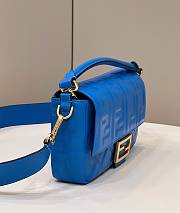 Fendi Baguette Royal Blue Nappa Leather Bag size 26.5x15x5 cm - 5
