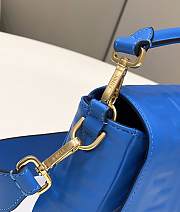 Fendi Baguette Royal Blue Nappa Leather Bag size 26.5x15x5 cm - 4