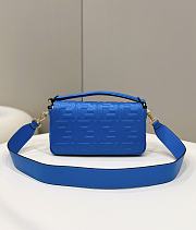 Fendi Baguette Royal Blue Nappa Leather Bag size 26.5x15x5 cm - 3