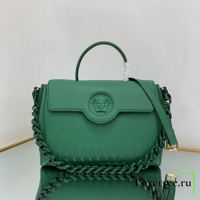 Versace La Medusa Large Handbag Green Size 35x14x25 cm - 1