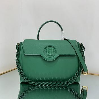 Versace La Medusa Large Handbag Green Size 35x14x25 cm