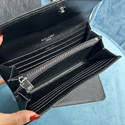 YSL Monogram Black Leather Wallet Black Hardware 19x11 cm - 6