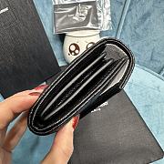 YSL Monogram Black Leather Wallet Black Hardware 19x11 cm - 3