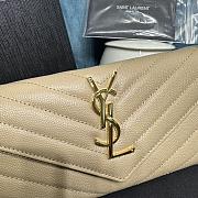 YSL Monogram Beige Leather Wallet Size 19 x 11 cm - 2