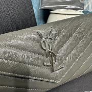 YSL Monogram Gray Leather Wallet Size 19 x 11 cm - 4